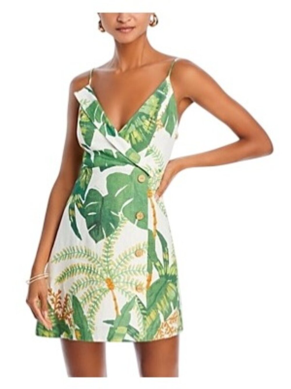 NWT Farm Rio Tropical Linen Mini Wrap Dress XL MSRP $185